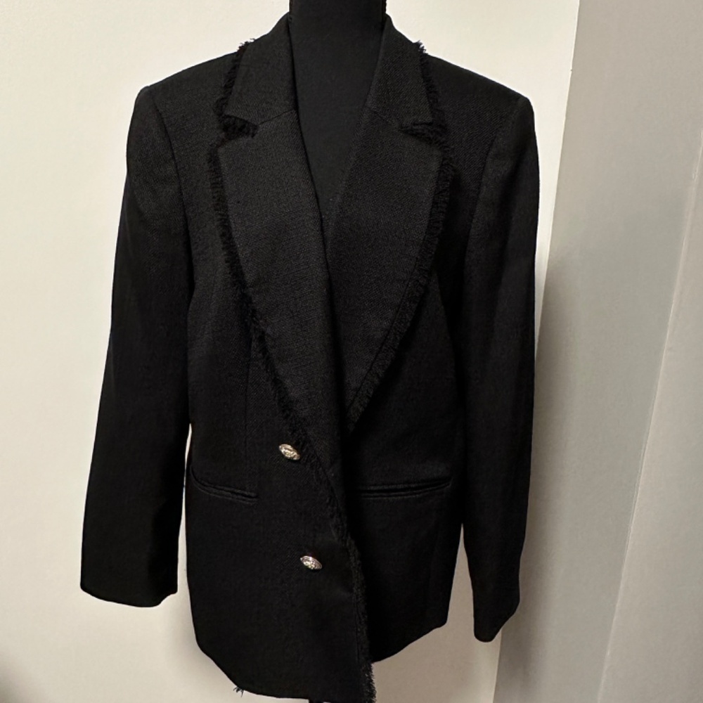 *BAR III* Plus Black Long Sleeve Blazer Suit Jacket Size 2X